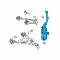 OEM 2019 Chrysler 300 Front Knuckle Left Diagram - 68234397AC