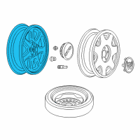 OEM Cadillac Seville Wheel, Alloy Diagram - 9593846