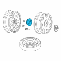 OEM 1999 Cadillac Seville Wheel Trim CAP *Painted Diagram - 9592898