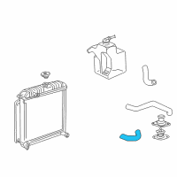 OEM 1998 Dodge B3500 Hose-Radiator Outlet Diagram - 52028689AC