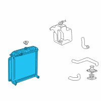 OEM 1998 Dodge B2500 Engine Cooling Radiator Diagram - 52029630AC