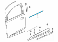 OEM 2022 Chevrolet Bolt EUV Belt Molding Diagram - 42769461