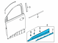 OEM 2022 Chevrolet Bolt EUV Lower Molding Diagram - 42786083