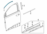 OEM 2022 Chevrolet Bolt EUV Upper Molding Diagram - 42788373