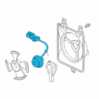 OEM 2006 Honda Accord Motor, Cooling Fan Diagram - 38616-RCJ-A01