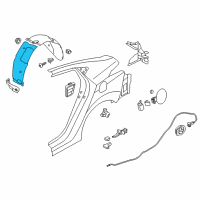 OEM Hyundai Elantra Rear Wheel Front Piece Guard, Left Diagram - 86823-3Y000