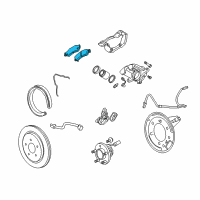 OEM 2012 Cadillac SRX Rear Pads Diagram - 20962994