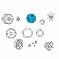 OEM 1995 Dodge B1500 Alloy Wheels Diagram - 5CP89M1S