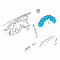 OEM 2001 Dodge Dakota Shield-Front Fender Diagram - 55256848AF