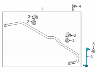 OEM 2020 Hyundai Santa Fe Link Assembly-Front Stabilizer Diagram - 54830-C5000