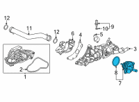 OEM 2021 Honda Passport Cover Assembly, Thermostat Diagram - 19315-RLV-A51