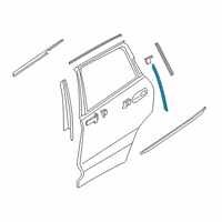 OEM BMW X7 TRIM WINDOW GUIDE RAIL REAR Diagram - 51-35-7-429-411