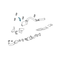 OEM 2009 GMC Sierra 2500 HD Resonator & Pipe Hanger Diagram - 15092976