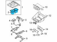 OEM 2022 Hyundai Tucson CUP HOLDER ASSY Diagram - 84670-CW100-NNB