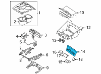 OEM 2022 Hyundai Tucson TRAY-FLOOR CONSOLE Diagram - 84632-CW010-NNB