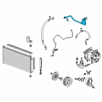 OEM 2010 Honda Insight Pipe, Air Conditioner Diagram - 80321-TM8-A01