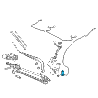 OEM 2019 Honda Accord Motor Assembly, Windshield Washer Diagram - 76806-TVA-A01