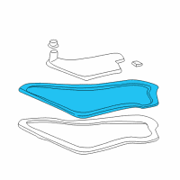 OEM 1994 Pontiac Grand Am Automatic Transmission Pan Gasket Diagram - 24204624