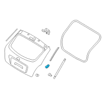 OEM Hyundai Bracket-Tail Gate Lifter, RH Diagram - 81782-1E000