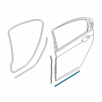 OEM 2018 BMW 740i Strip, Door, Bottom Left Diagram - 51-13-7-465-551