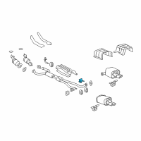 OEM 2016 Chevrolet SS Center Muffler Hanger Diagram - 92275739