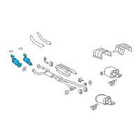 OEM 2013 Chevrolet Caprice Converter & Pipe Diagram - 92281932