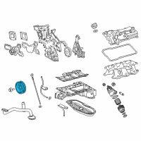 OEM 2016 Lexus GS450h Pulley Assy, Crankshaft Diagram - 13470-31040