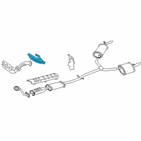 OEM 2005 Buick Park Avenue Exhaust Manifold Assembly (R) 'H' Diagram - 24503920