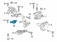 OEM 2021 Buick Encore Upper Transmission Mount Bracket Diagram - 95265893