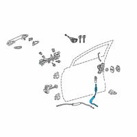 OEM 2021 Lexus RX350L Cable Assembly, Front Door Diagram - 69750-48091