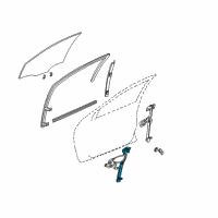 OEM 2005 Dodge Neon Front Door Window Regulator Diagram - 5015217AD