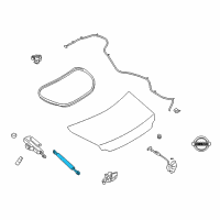 OEM 2013 Nissan GT-R Stay Assembly-Trunk Lid Diagram - 84430-JF00A
