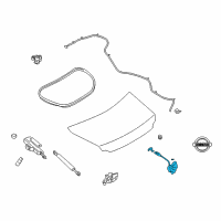 OEM 2017 Nissan GT-R Trunk Lid Lock Assembly Diagram - 84631-JF00A