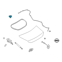 OEM 2020 Nissan GT-R Cylinder Set-Trunk Lid Lock Diagram - H4660-JF00A