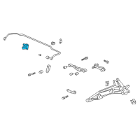 OEM 1992 Honda Civic Bracket, Right Rear Stabilizer Diagram - 52317-SR3-010