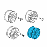 OEM GMC Sierra Wheel, Alloy Diagram - 23431106