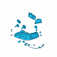 OEM 2005 Lincoln Town Car Composite Headlamp Diagram - 6W1Z-13008-AB