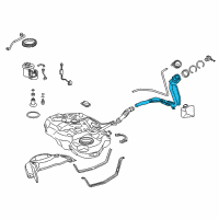 OEM 2011 Lexus CT200h Pipe Sub-Assembly, Fuel Diagram - 77201-76020