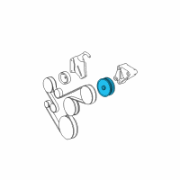 OEM 1992 Jeep Wrangler Pulley-Idler Diagram - 53002903