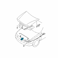 OEM 2003 Nissan Altima Male Assy-Hood Lock Diagram - 65601-8J000