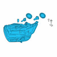 OEM 2018 Ford Edge Composite Headlamp Diagram - FT4Z-13008-F