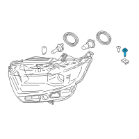 OEM Lincoln Headlamp Housing Bolt Diagram - -W505425-S450B