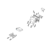 OEM 2012 Hyundai Veracruz Pad Assembly-Rear Seat Cushion, LH Diagram - 89150-3J501