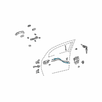 OEM Scion xA Lock Cable Diagram - 69750-52020