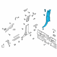 OEM 2019 Ford F-150 Rear Pillar Trim Diagram - FL3Z-16278D13-AC