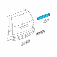 OEM Chevrolet Tahoe Applique-Rear Closure Center *"No Color" Diagram - 23168609