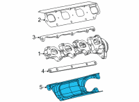 OEM 2021 Jeep Grand Cherokee L Shield-Exhaust Manifold Diagram - 68480064AA