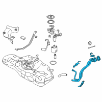 OEM 2011 Hyundai Elantra Filler Neck & Hose Assembly Diagram - 31030-3X500