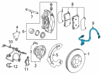 OEM Chevrolet Corvette Brake Hose Diagram - 84841277