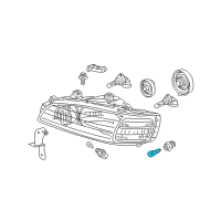 OEM 2002 Acura MDX Bulb Diagram - 33301-S52-A01